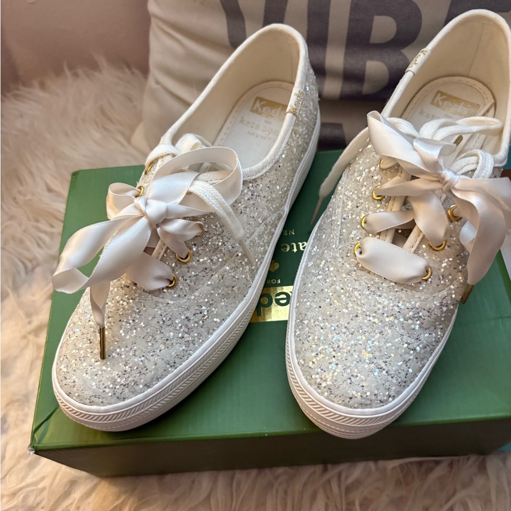 Keds Women's Sparkling Glitter Sneakers - White